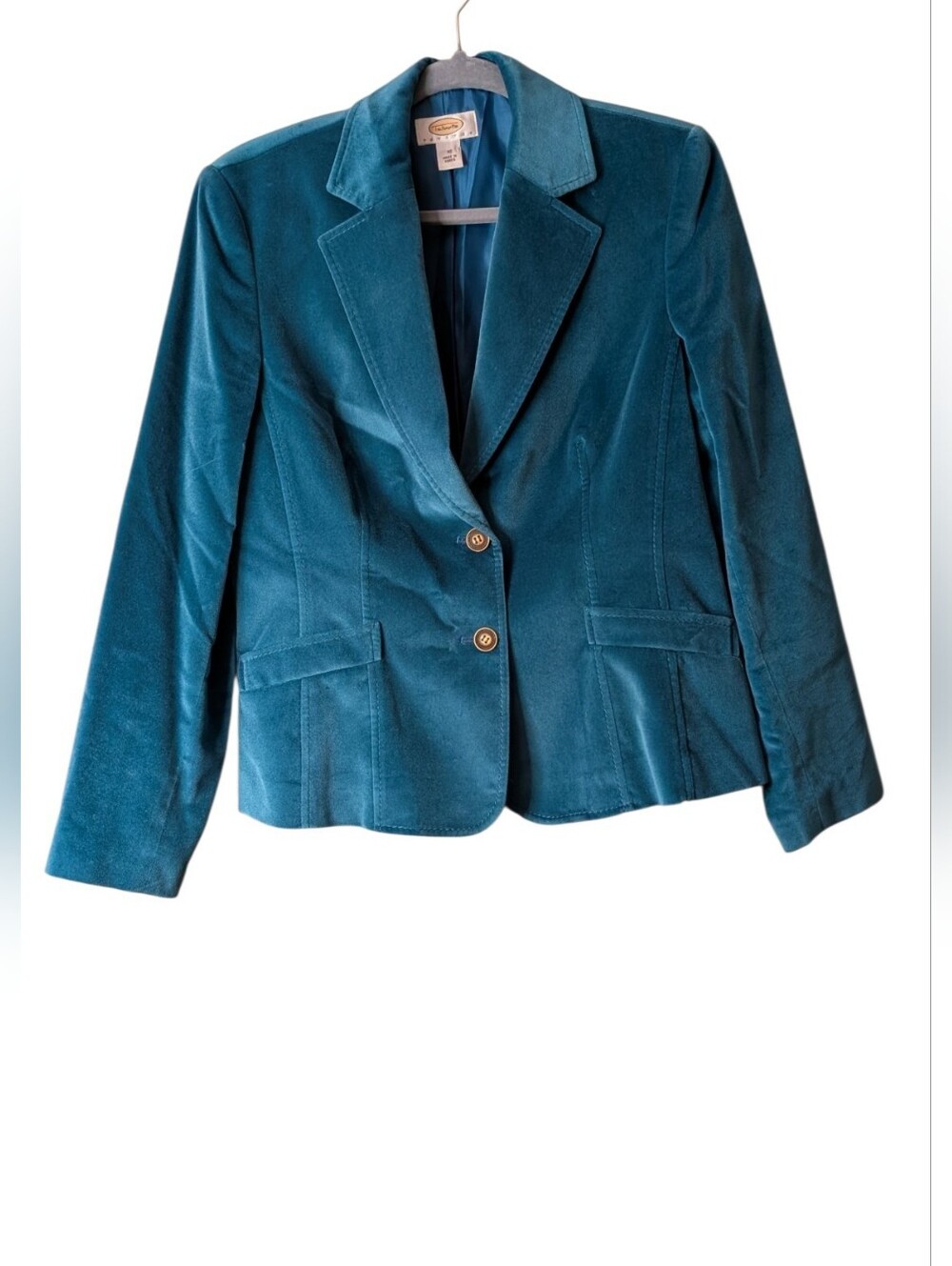 Vintage Talbots Teal Velvet Blazer Jewel Tone Holiday classic Korea flaw 10P